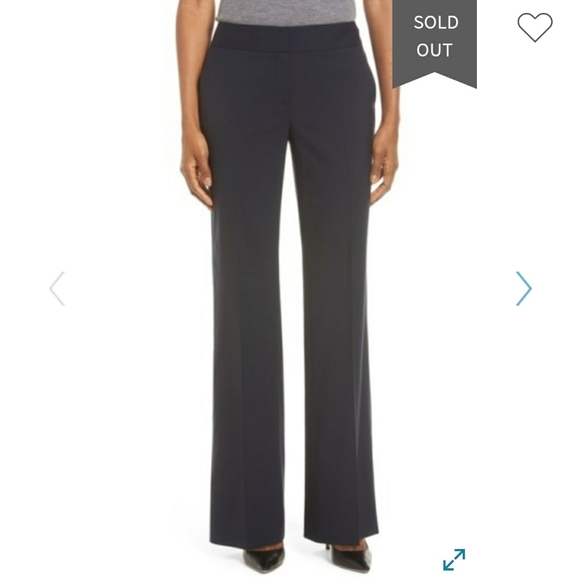 Classiques Entier Navy Flare Leg Suit Pants - Picture 1 of 8